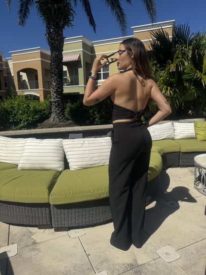 Conjunto de top y pantalón negro